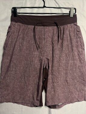 Mens Small Lululemon Heather Purple Athletic Shorts 7" inseam active gym